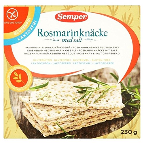 Semper Gluten Free Rosemary & Salt Crispbread 230g - Pack of 2