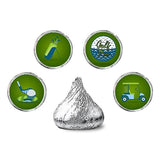 Golf Theme Round Candy Sticker - Golfing Birthday or Retirement Party Favors Sticker Labels Fit Chocolate Candy (160 Pieces