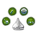 Golf Theme Round Candy Sticker - Golfing Birthday or Retirement Party Favors Sticker Labels Fit Chocolate Candy (160 Pieces