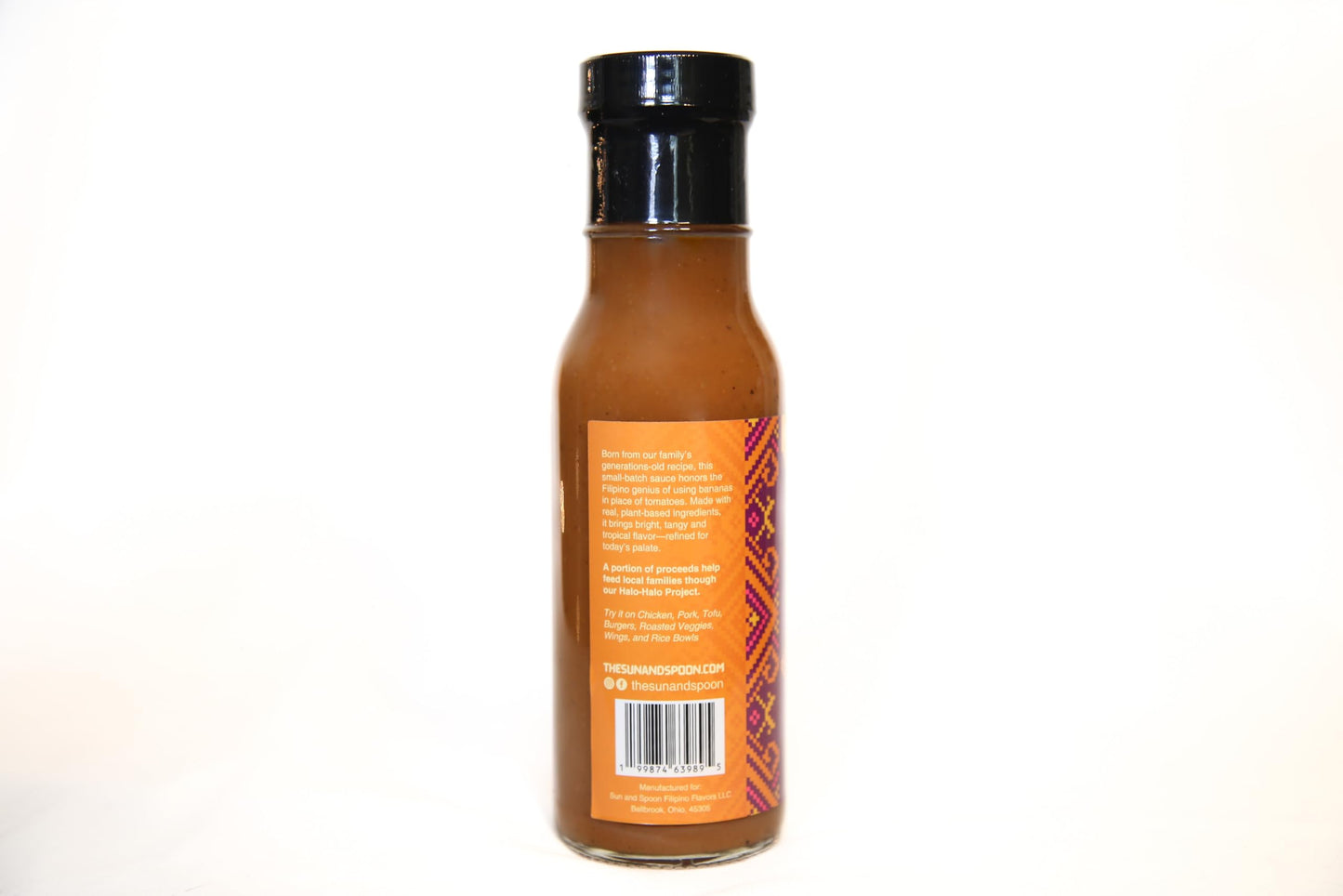 Nana’s Banana Filipino BBQ Sauce by The Sun & Spoon - Banana-Based, Tangy & Sweet, Small-Batch, 8 oz Jar - Marinade, Dip, Glaze & Finishing Sauce
