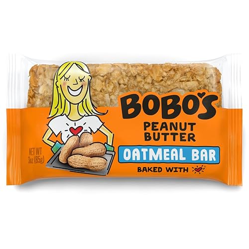 Bobo's Peanut Butter Oat Bars, Simple Ingredients, Whole Grain Oats, Plant Based, Gluten Free Breakfast Bars, Non-GMO, Healthy Snacks for Adults