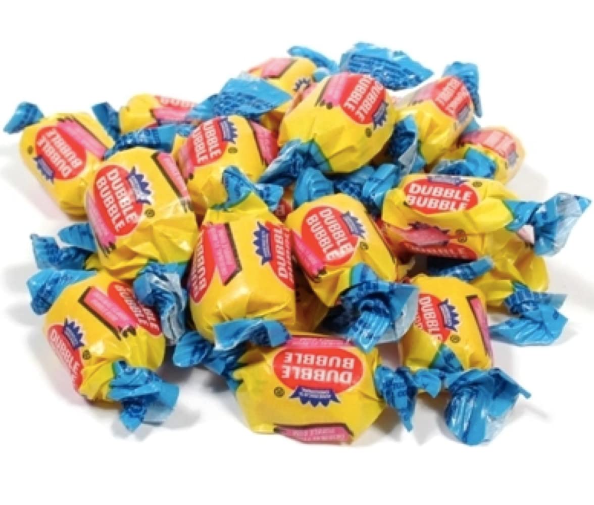 Dubble Bubble Original Flavor Bubblegum Individually Twist Wrap Bulk Candy (2 Pound)