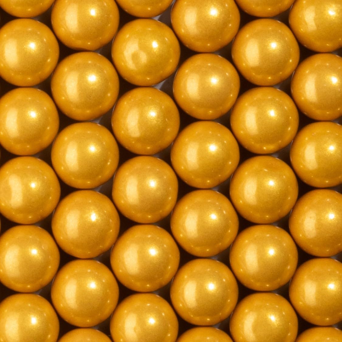 Candy Envy - Shimmer Gold Gumballs - 1 Inch - Approximately 113 Gumballs Per 2lb Bag - Bulk Gold Candy - North American Made & Kosher Certified