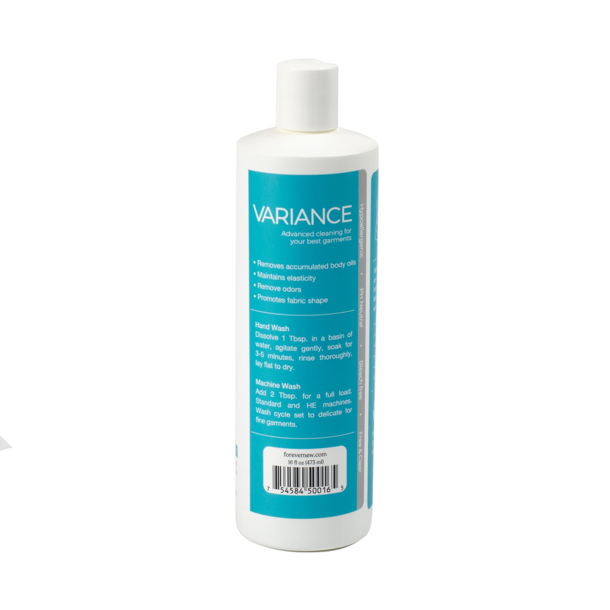 Variance by Forever New - Medical Wash Solution, Fragrance Free, 16 Fl Oz - Advanced Liquid Laundry Detergent for Compression Sportswear and Socks