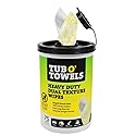 Tub O' Towels TW75 Heavy-Duty Multi-Surface Cleaning Wipes - Dual Texture 10" x 12" XL, 75 Count - Removes Grease, Tar, Oil, Paint, Ink & Tough Stains