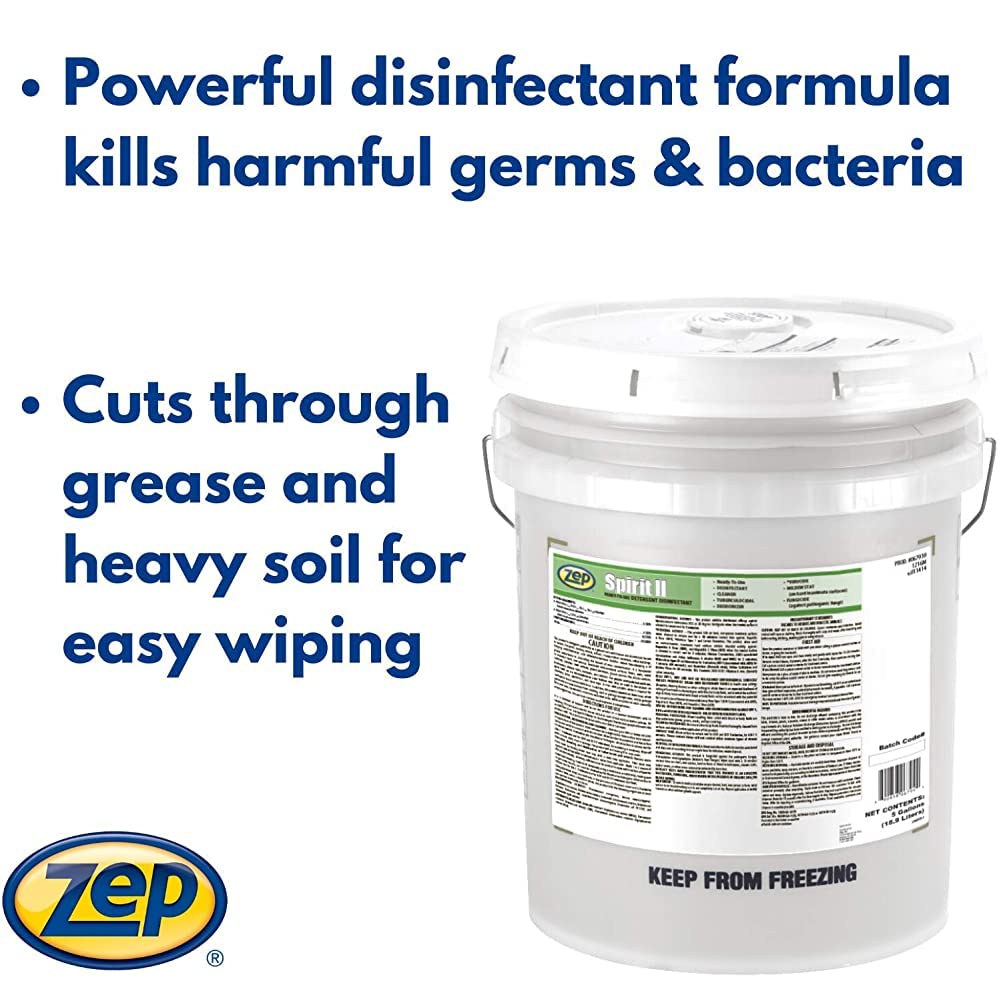 Zep Spirit II Detergent Disinfectant - 5 Gallon (Each) 67939 - Ready-To-Use