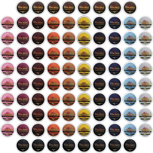 InfuSio Coffee Pods Variety Pack - 96 Count, 12 Crafted Medium & Dark Roast Blends and Artisan-Inspired Flavors Like Bourbon Pecan & Butter Toffee