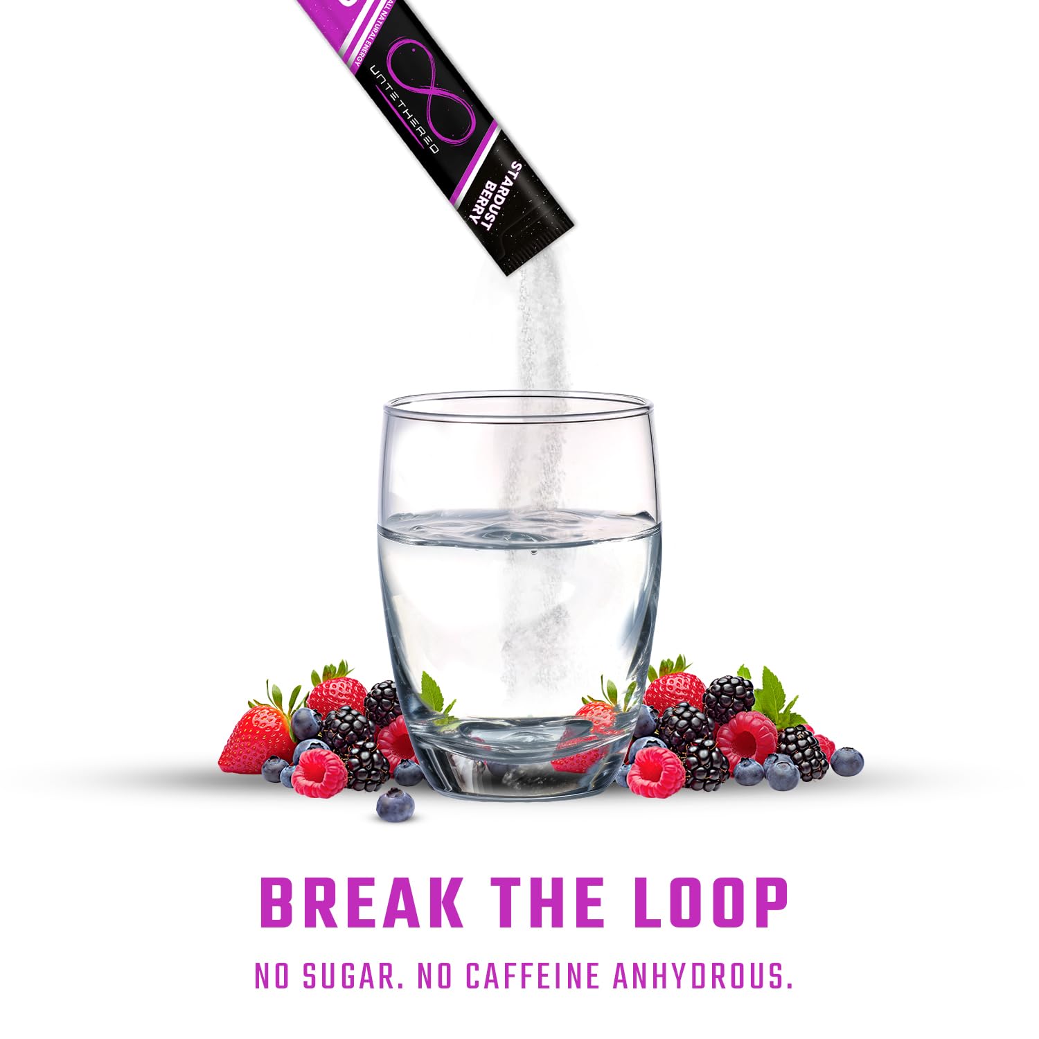 UNTETHERED - STARDUST BERRY All Natural Energy Drink Mix (Pack of 7)