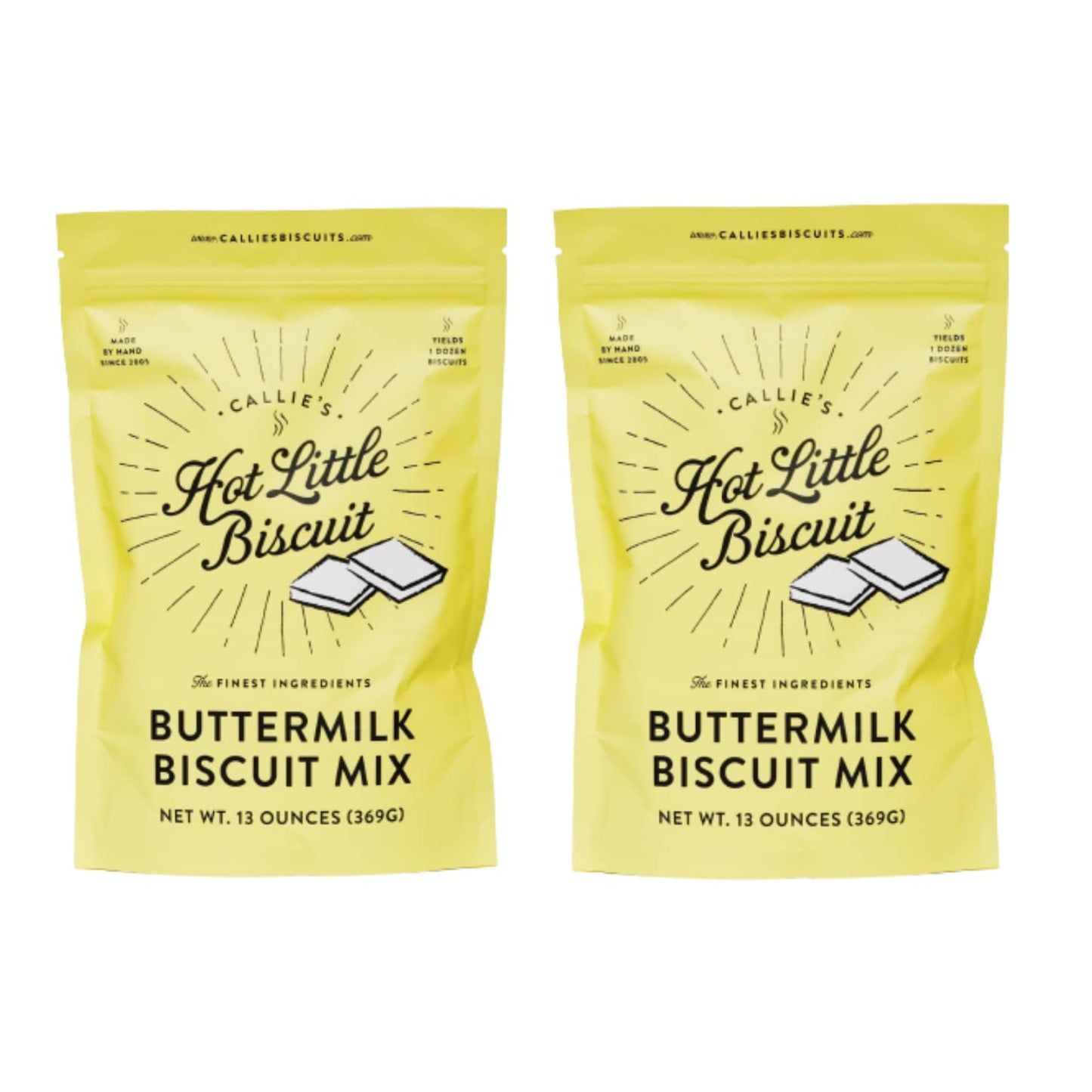 Callie’s Hot Little Biscuits | Buttermilk Biscuit Mix | Fast, Easy, Delicious | Southern Recipe | 2 Bags of Biscuit Mix | 13oz per bag | Makes 24