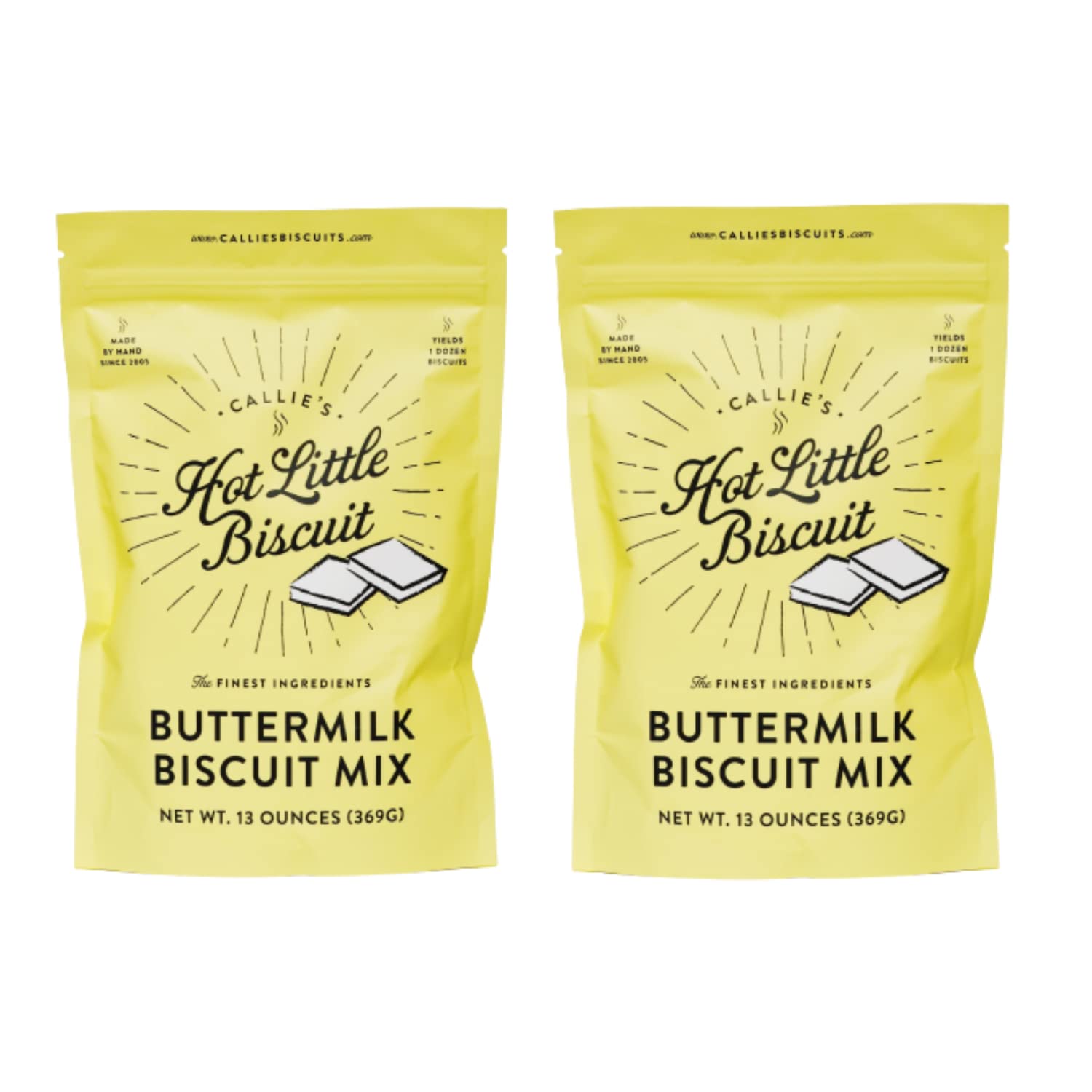Callie’s Hot Little Biscuits | Buttermilk Biscuit Mix | Fast, Easy, Delicious | Southern Recipe | 2 Bags of Biscuit Mix | 13oz per bag | Makes 24
