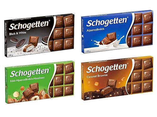 Schogetten German Chocolate Variety Pack (Bundle of 4)