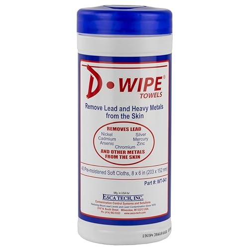 D-LEAD WT-040 Disposable Wipes with Pop Up Canister - 40 Count - Pack of 12