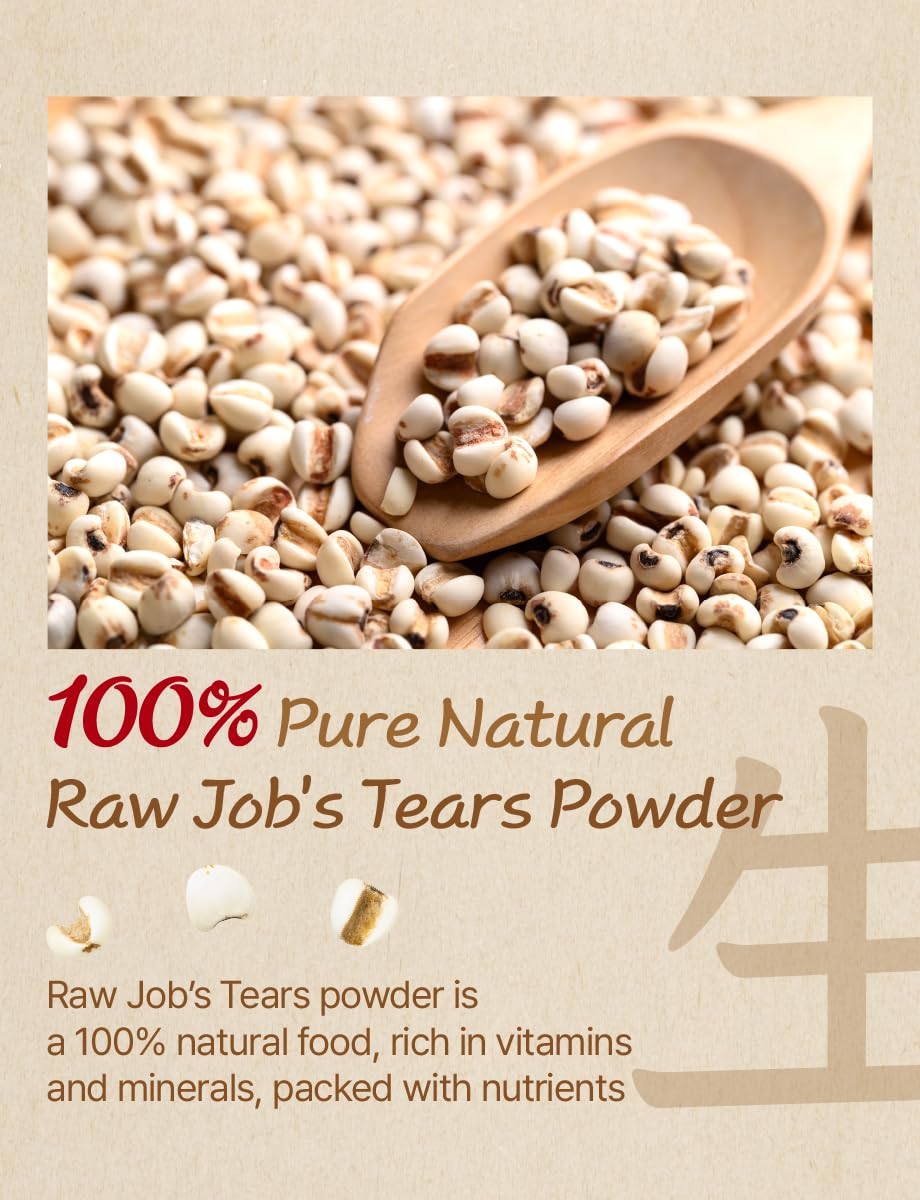 NICE WITCH'S Korean Raw Job's Tears Powder 6oz / 170g - 100% Pure Natural powder, Raw Adlay ?????