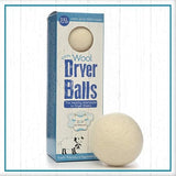 B&N All Natural at Home, Daisy's Wool Dryer Balls for Sensitive Skin, High Moisture Absorbent, Static Reducing and Wrinkle Prevention, XL Pieces
