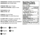 Food to Live Organic Black Pepper, 14 Pounds - Whole Dried Peppercorns, Non-GMO, Kosher, Vegan, Bulk, Great for Spicing and Seasoning, Perfect