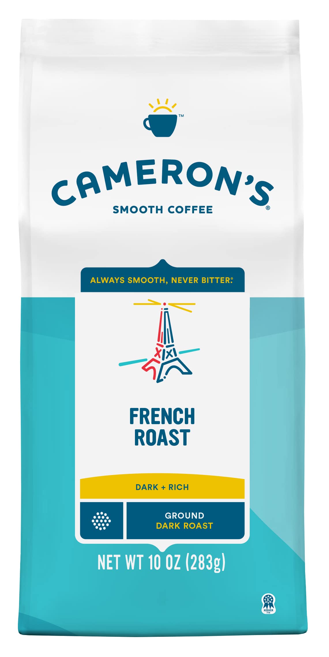 Cameron's Coffee Roasted Ground Coffee Bag, French Roast, 10 Ounce,COMINHKG027209