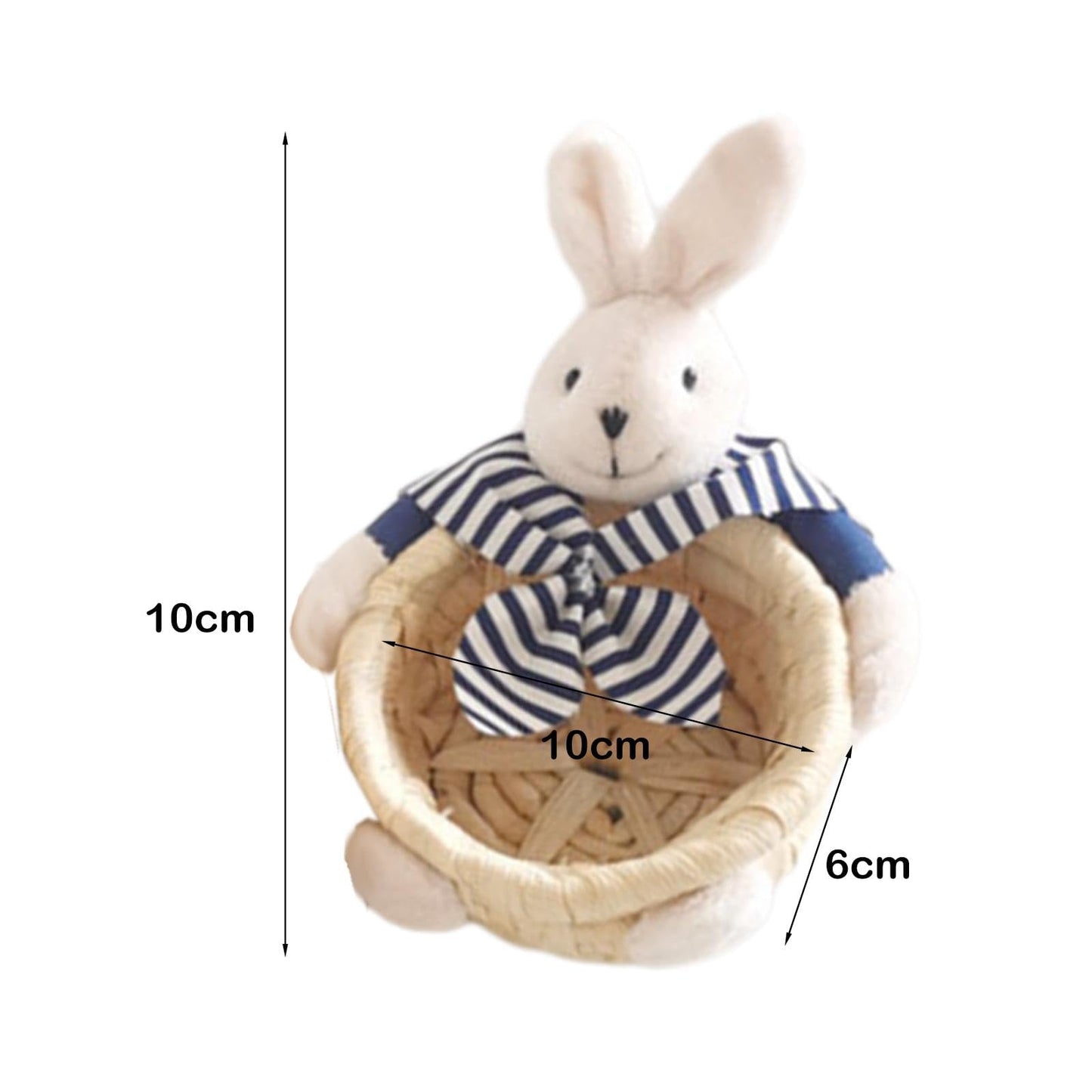 JISADER Miniature Easter Basket Candy Gift Basket Party Favors Portable Animal Basket Candy Eggs Baskets for Home Decoration, S
