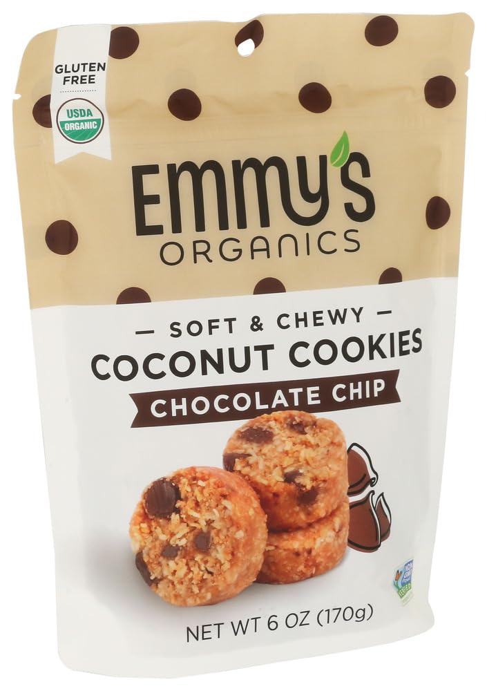 Emmy's Organics Organic Chocolate Chip Coconut Cookies, 6 oz