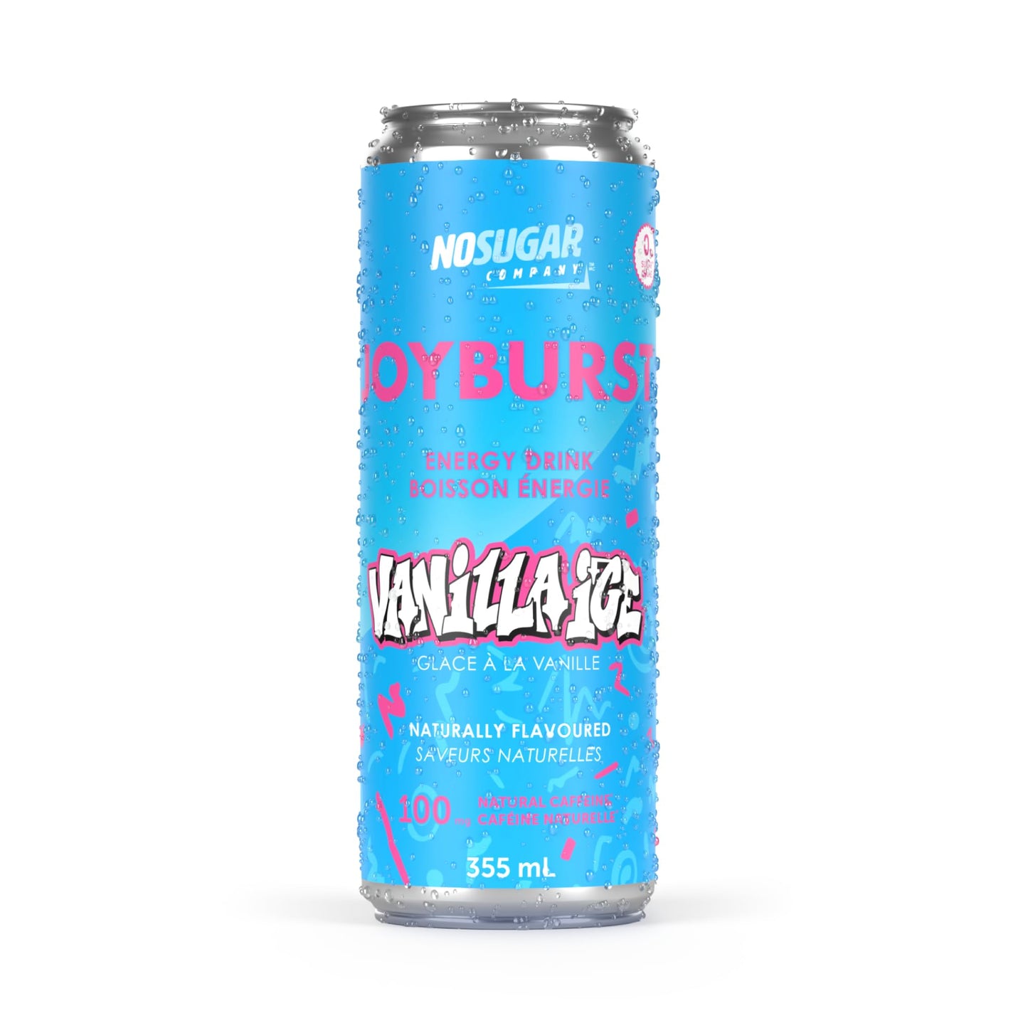 'No Sugar Joyburst Energy Drink - 0 Calorie, 0 Sugar, Low carb drink, Sugar Free Energy Drink with Natural Caffeine, Hint of Sweetness and Refreshing