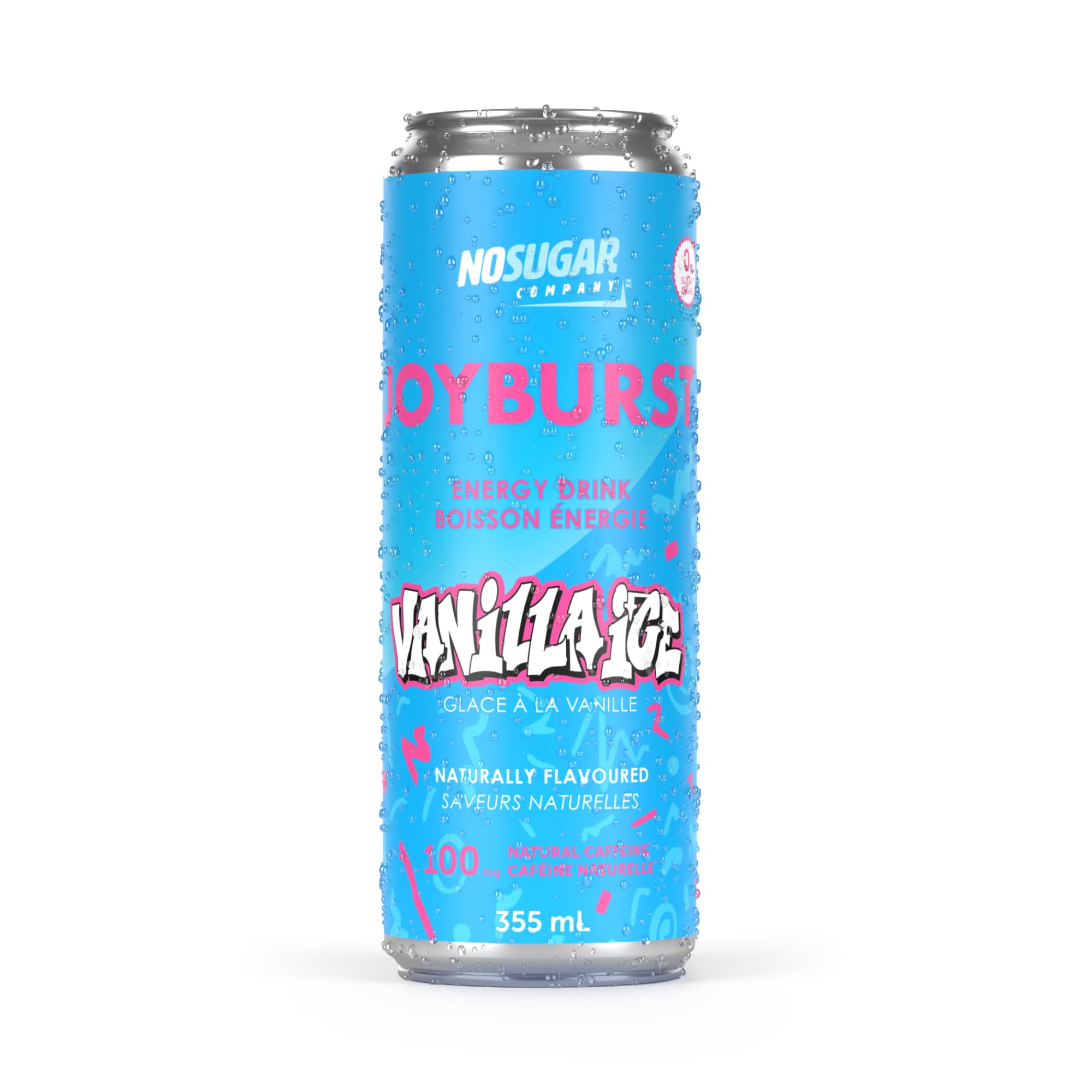 'No Sugar Joyburst Energy Drink - 0 Calorie, 0 Sugar, Low carb drink, Sugar Free Energy Drink with Natural Caffeine, Hint of Sweetness and Refreshing