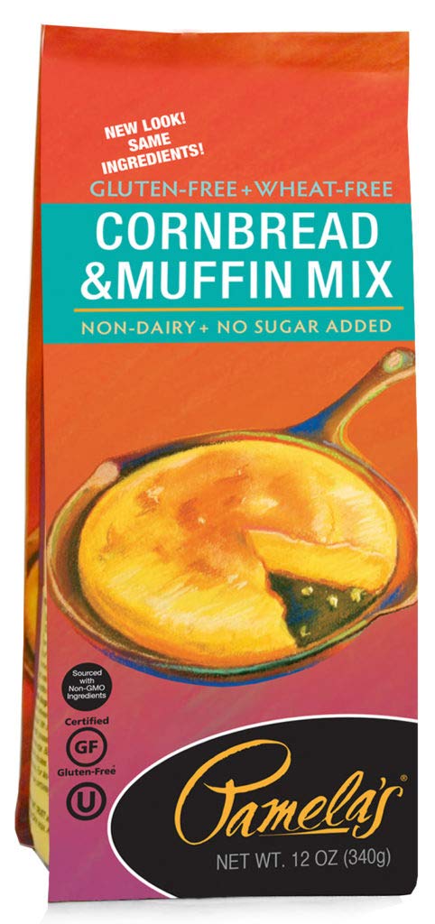 Pamela's Gluten Free Cornbread and Muffin Mix, 12 OZ (Pack of 6)