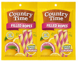 Country Time Sour N' Sweet Lemonade Gummy Candy Filled Ropes, Soft & Chewy, 3 oz, 2 Pack