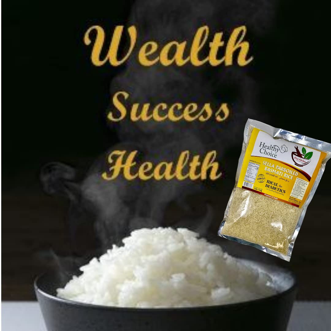 Desi Kitchen All Natural | Premium Quality | Vegan | Sela Parboiled/Diabetics Basmati Rice 4lbs (1.8kg)