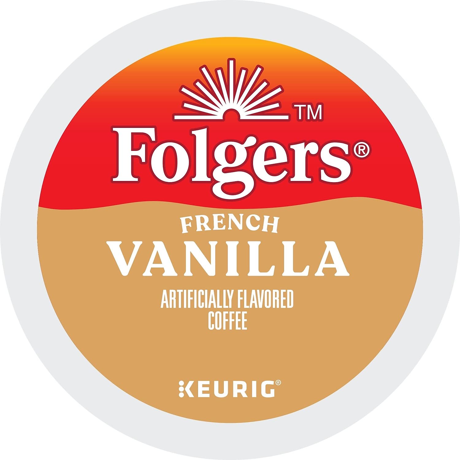 Folgers Vanilla Biscotti Flavored Coffee, K-Cup Pods for Keurig K-Cup Brewers, 18-Count, Packaging May Vary