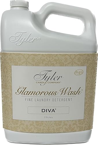 Tyler's Diva Glam Wash Laundry Detergent, Gallon (128 Fl oz) (Pack of 1) ILIOS Packaging.