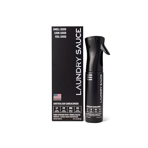 Laundry Sauce Fabric Refresher Spray Australian Sandalwood, Odor-Fighting Fabric Refresher, Fragrance and Laundry Scent, 9.8 fl oz