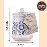 Dried Thyme in Italian ceramic jar, herbs and seasoning gifts, jars with spices included, product of Italy, 0.7 oz. Artigiani dei Sapori