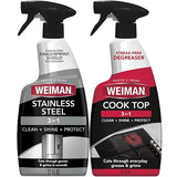 Weiman Stovetop Cleaner & Stainless Steel Cleaner - 22 Ounce - Daily Appliance Kitchen Cleaning Kit