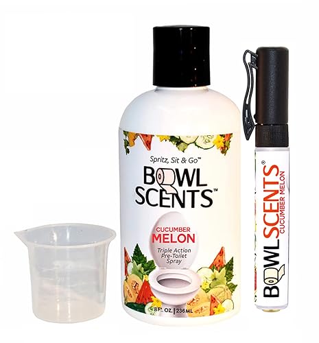 Bowl Scents Toilet Spray | 8 oz + Traveler Unit | Prevents Poop Smell Before it Begins | Spritz before you Sit