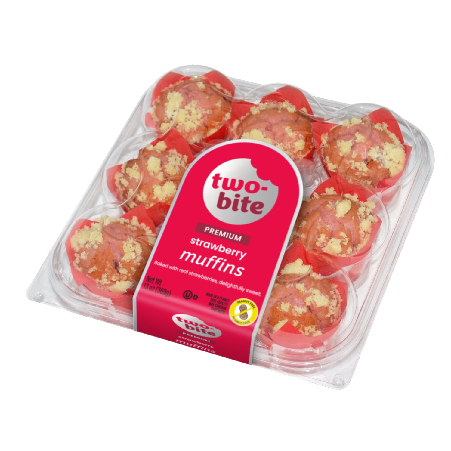 two-bite Strawberry Streusel Muffins, 9ct, Frozen