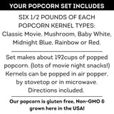 Dell Cove Spices Gourmet Popcorn Kernel 6-Pack Variety Gift Set | Six Pack of Heirloom Kernels for Game Days and Movie Nights