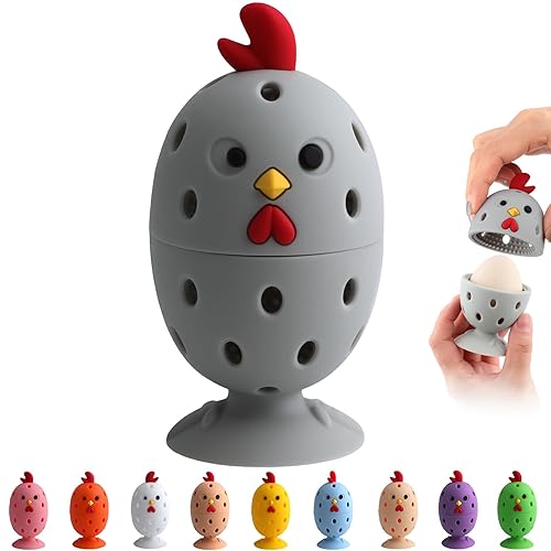 Egg Brush Cleaner, Egg Cleaner Scrubber for Fresh Eggs, Cute Chick Shaped Silicone Egg Washer, Reusable Multipurpose Washing Egg Tool for Fruits