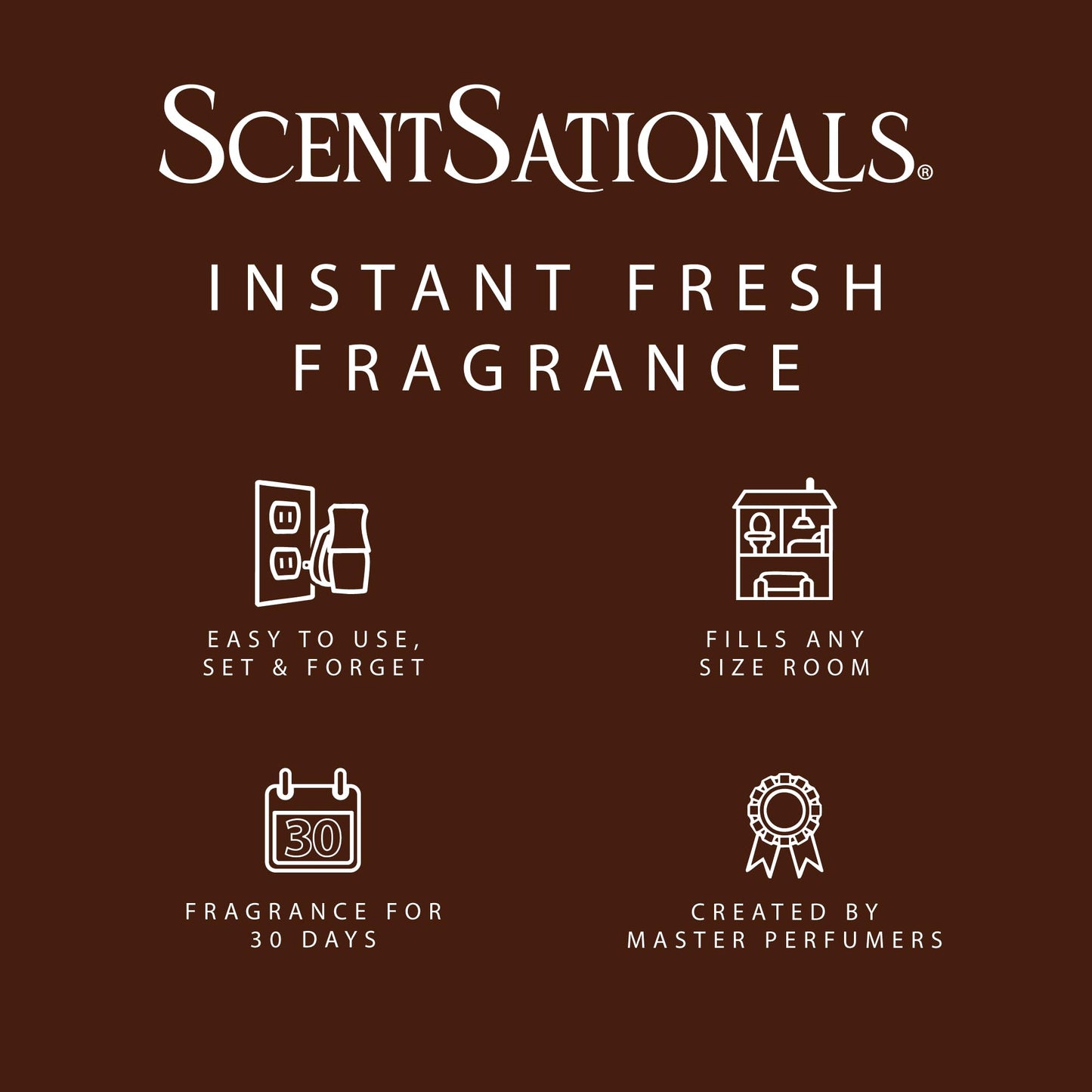 ScentSationals Sugar & Spice Fragrance Oil Plug In Air Freshener Refills 3-Pack - Works with Scentsationals Wall Plugs, Long-Lasting Home Fragrance
