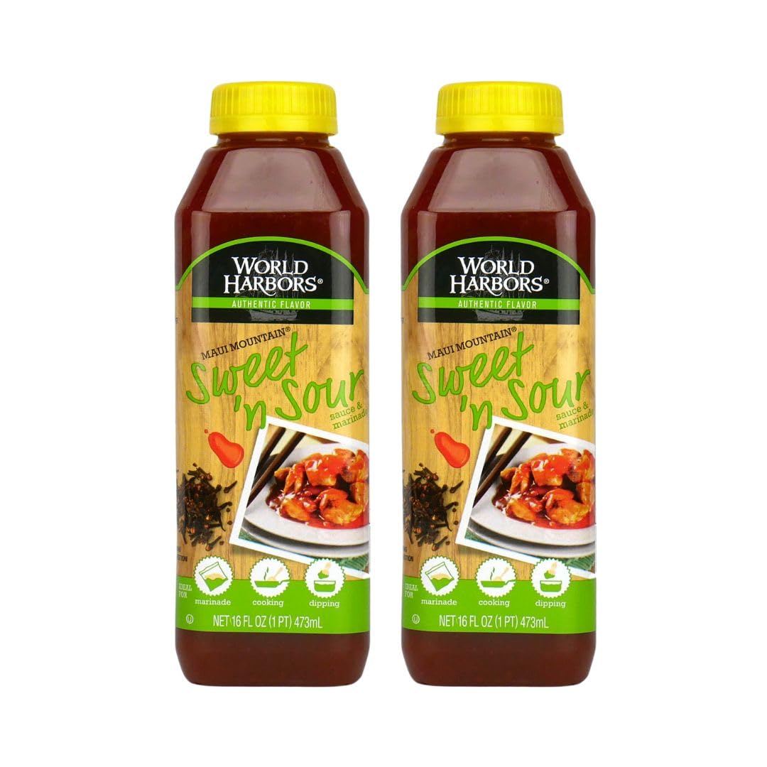 World Harbors Maui Sweet and Sour Sauce - Hawaii Style Perfect for Dipping, Dumplings, Chicken Nuggets, Various Meats Including Beef, Pork, Seafood