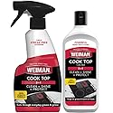 Weiman Ceramic and Glass Cooktop - 10 Ounce - Stove Top Daily Cleaner Kit - 12 Ounce - Glass Induction Cooktop Cleaning Bundle for Heavy Duty Mess