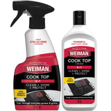 Weiman Ceramic and Glass Cooktop - 10 Ounce - Stove Top Daily Cleaner Kit - 12 Ounce - Glass Induction Cooktop Cleaning Bundle for Heavy Duty Mess