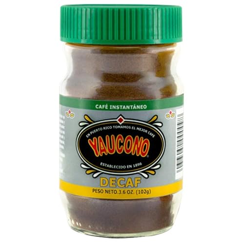 Yaucono Instant Decaf Coffee in Glass Jar, 3.6 Ounce (Pack of 1)