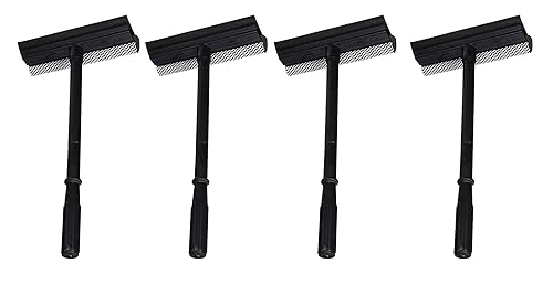 4 Pack of Window and Windshield Cleaning Sponge and Rubber Squeegee (4)