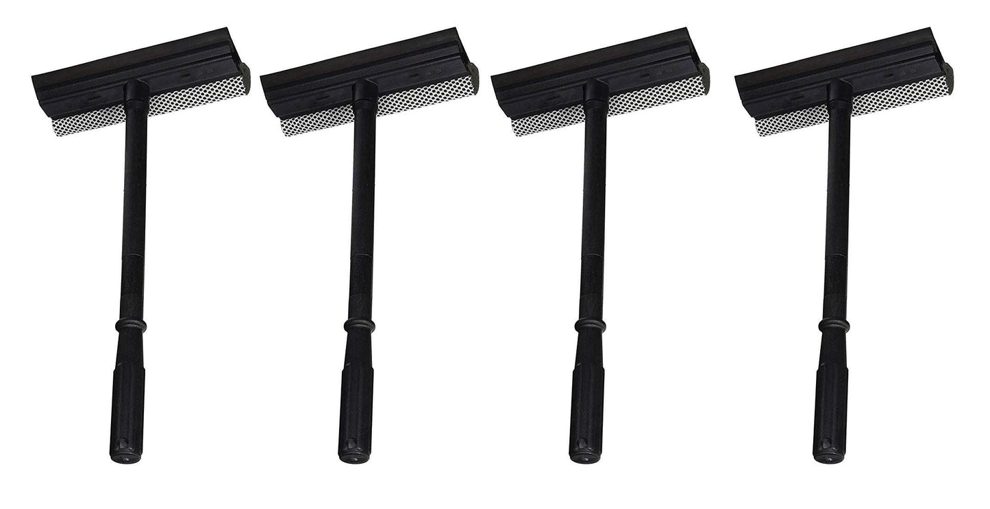 4 Pack of Window and Windshield Cleaning Sponge and Rubber Squeegee (4)