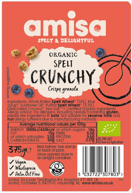 Amisa Organic - Spelt Crunchy - 375g