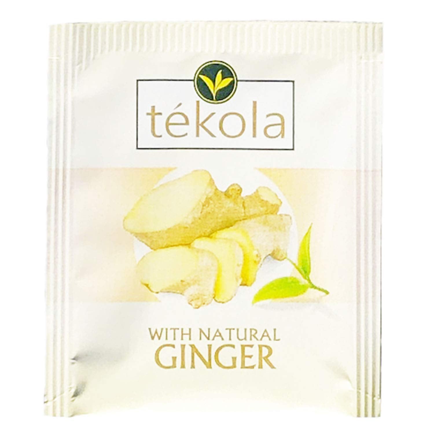 Tekola, Ceylon Black Tea with Natural Ginger Root. A premium blend of 100% pure Ceylon Tea with ginger. Robust, flavorful, and invigorating with the