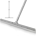 MHM AquaSlide PushPro - 28-Inch Heavy Duty Squeegee for Concrete Floors & Wet Surfaces | Industrial Rubber Blade Water Removal Tool for Garages