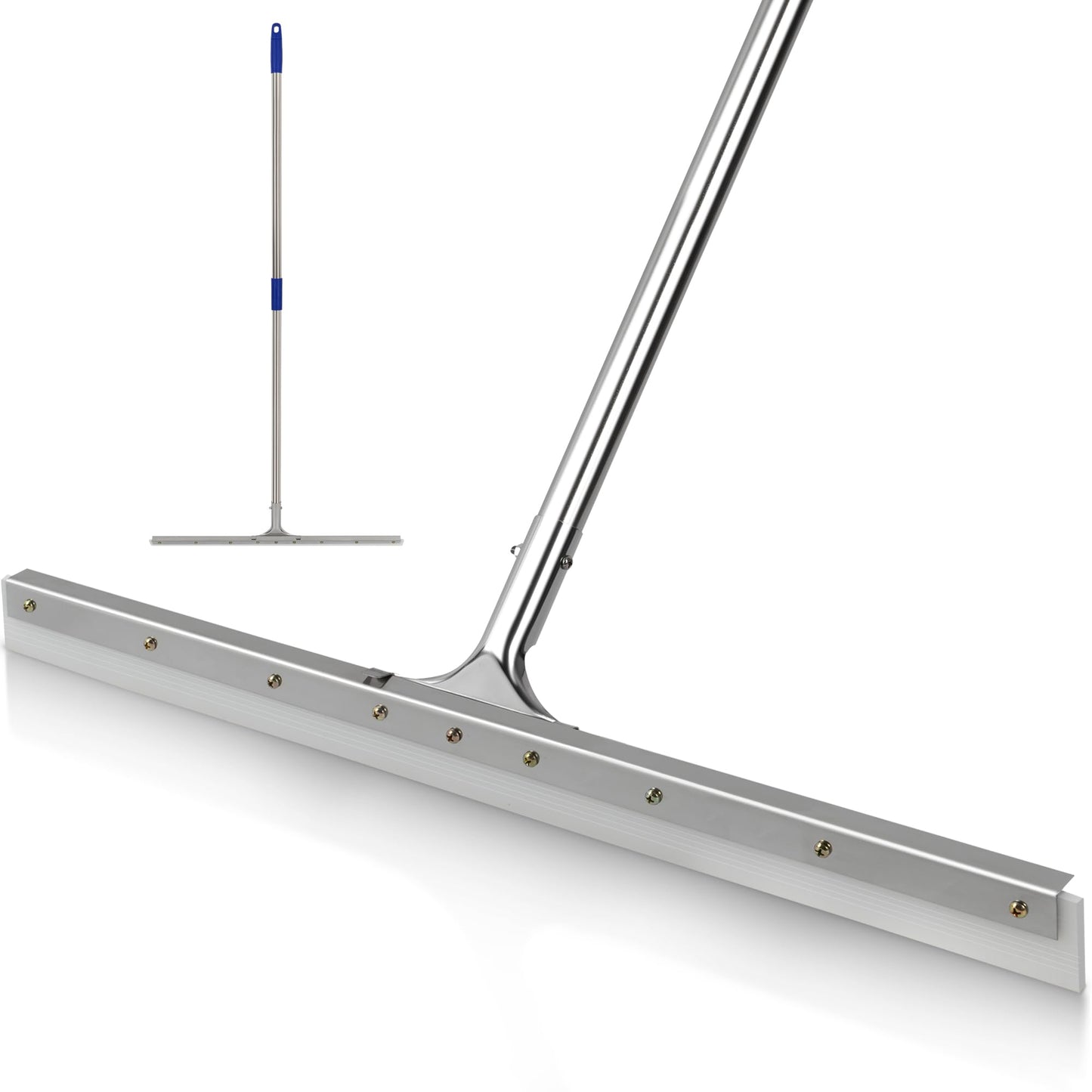 MHM AquaSlide PushPro - 28-Inch Heavy Duty Squeegee for Concrete Floors & Wet Surfaces | Industrial Rubber Blade Water Removal Tool for Garages