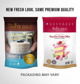 Extra White Gold Vanilla Cake Mix - For Baking Cakes Cupcakes Desserts - [Gluten Free] [Nut Free] [Free of the Top 14 Major Allergens] - 15.9 Ounces