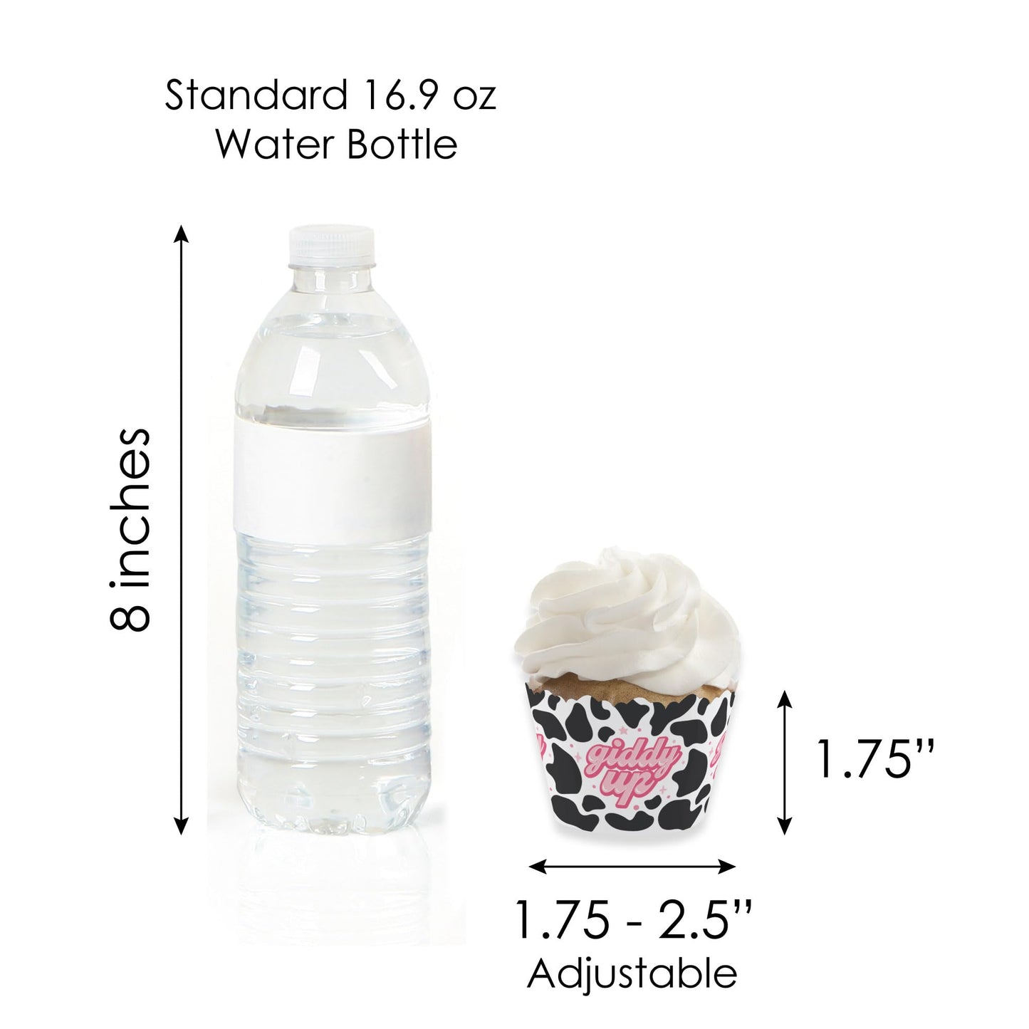 Big Dot of Happiness Rodeo Cowgirl - Cupcake Decoration - Pink Western Party Cupcake Wrappers and Treat Picks Kit - Set of 24