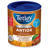Tetley Super Herbal Antiox Tea: Apple, Cinnamon & Turmeric with Vitamin C - 20 Tea Bags, 40 Grams, Naturally Caffeine Free